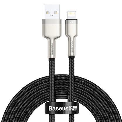 Καλώδιο Δεδομένων και Φόρτισης USB-A - Lightning Baseus Cafule Metal Series, 18W, 2m, Μαύρο CALJK-B01