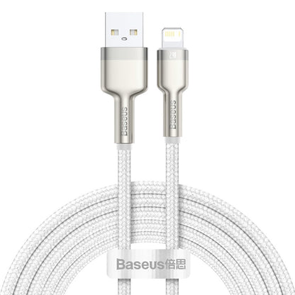 Καλώδιο Δεδομένων και Φόρτισης USB-A - Lightning Baseus Cafule Metal Series, 18W, 2m, Λευκό CALJK-B02