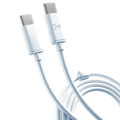 Καλώδιο Δεδομένων και Φόρτισης USB-C - USB-C 3MK Hyper, 100W, 2m, Λευκό