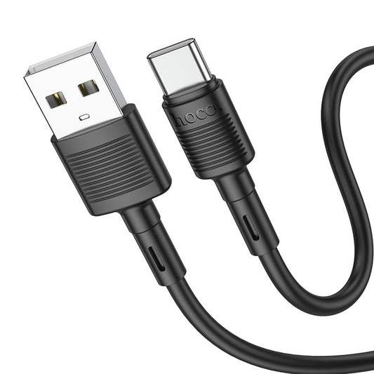 Καλώδιο Δεδομένων και Φόρτισης USB-A - USB-C HOCO X83 Victory, 20W, 1m, Μαύρο