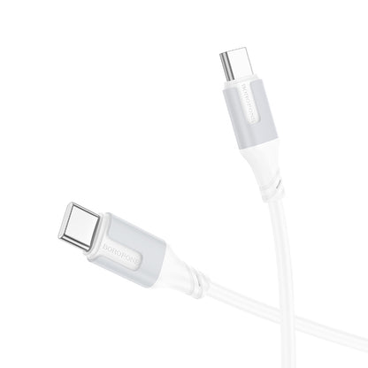 Καλώδιο Δεδομένων και Φόρτισης USB-C - USB-C Borofone BX101 Creator, 60W, 1m, Λευκό