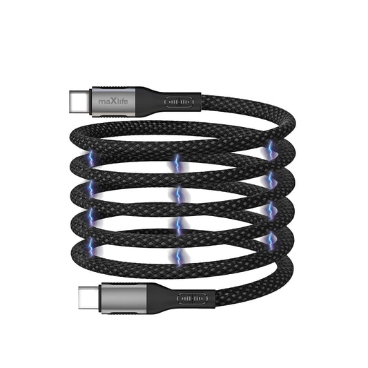 USB-C Data and Charging Cable - USB-C MaXlife MXUC-11 Magnetic, 100W, 1m, Black