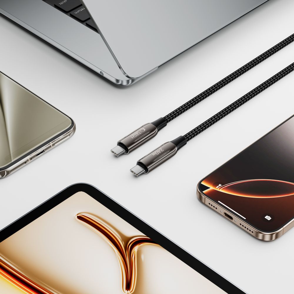 Καλώδιο Δεδομένων και Φόρτισης USB-C - USB-C Tech-Protect UB10T Ultraboost, 240W, 1m, Μαύρο