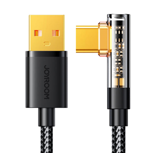 Καλώδιο Δεδομένων και Φόρτισης USB-A - USB-C Joyroom S-UC027A6 Angled, 60W, 1.2m, Μαύρο