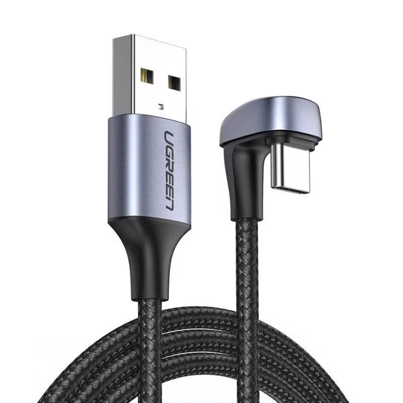 Data and Charging Cable USB-A - USB-C UGREEN US311 Angled, 18W, 1m, Grey 