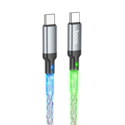 Καλώδιο Δεδομένων και Φόρτισης USB-C - USB-C HOCO U112, 60W, 1m, Γκρι