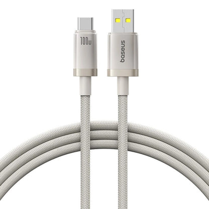 Καλώδιο Δεδομένων και Φόρτισης USB-A - USB-C Baseus Titanium, 100W, 2m, Ασημί P10378102G21-02