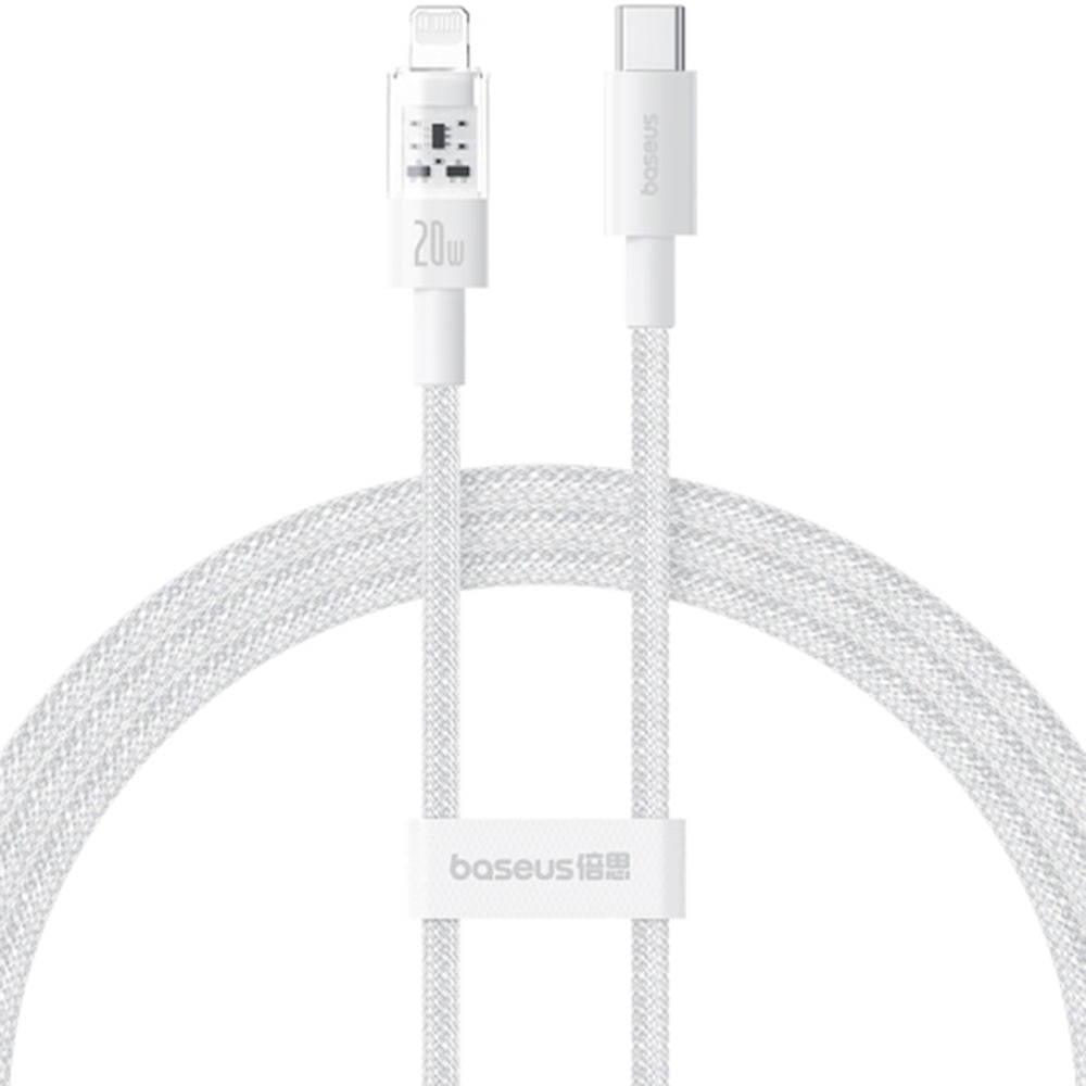 Καλώδιο Δεδομένων και Φόρτισης USB-C - Lightning Baseus Gem, 20W, 1m, Λευκό P10373001211-00