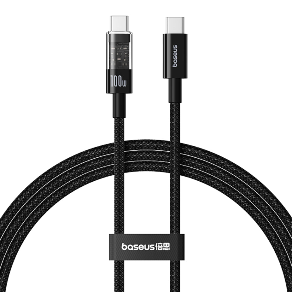 Καλώδιο Δεδομένων και Φόρτισης USB-C - USB-C Baseus Gem, 100W, 1m, Μαύρο P10373000111-00