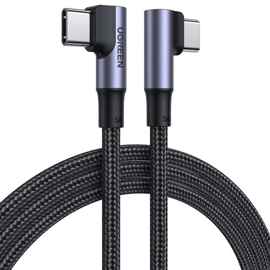 Καλώδιο Δεδομένων και Φόρτισης USB-C - USB-C UGREEN US335 Angled, 100W, 2m, Μαύρο