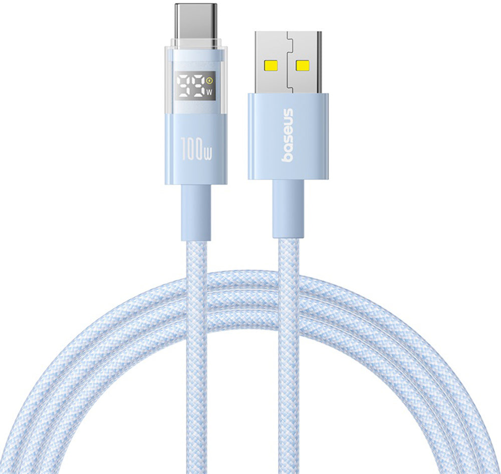 Καλώδιο Δεδομένων και Φόρτισης USB-A - USB-C Baseus Display 2, 100W, 1m, Μπλε P10382701311-00
