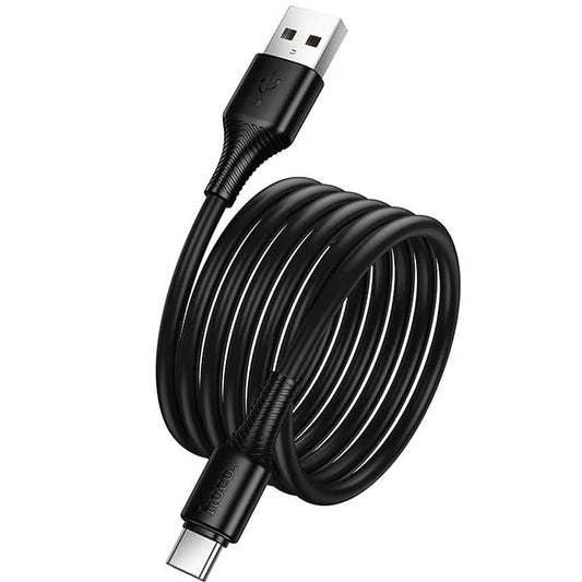 Καλώδιο Δεδομένων και Φόρτισης USB-A - USB-C HOCO X120, 60W, 1m, Μαύρο