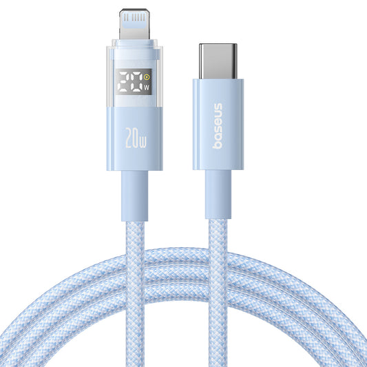 Καλώδιο Δεδομένων και Φόρτισης USB-C - Lightning Baseus Display 2, 20W, 1m, Μπλε P10382703311-00