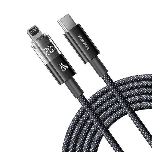 Καλώδιο Δεδομένων και Φόρτισης USB-C - Lightning Baseus Display 2, 20W, 1m, Μαύρο P10382703121-00