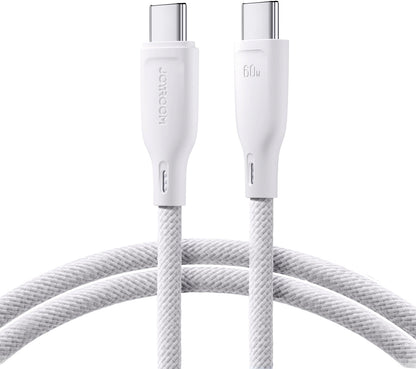 Καλώδιο Δεδομένων και Φόρτισης USB-C - USB-C Joyroom Multi-Color S-A34, 60W, 1m, Λευκό