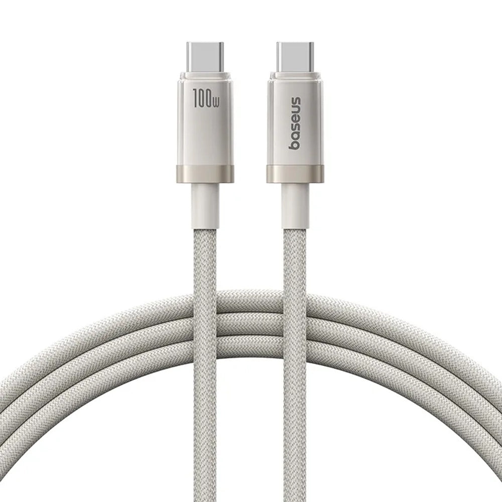 Καλώδιο Δεδομένων και Φόρτισης USB-C - USB-C Baseus Titanium, 100W, 1m, Ασημί P10378100G21-00