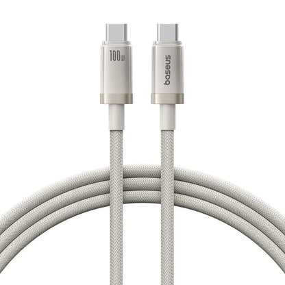 Καλώδιο Δεδομένων και Φόρτισης USB-C - USB-C Baseus Titanium, 100W, 1m, Ασημί P10378100G21-00