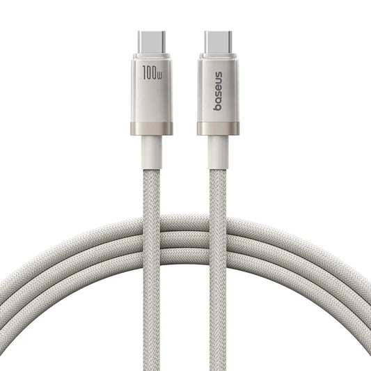 Καλώδιο Δεδομένων και Φόρτισης USB-C - USB-C Baseus Titanium, 100W, 1m, Ασημί P10378100G21-00