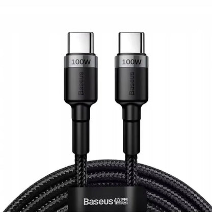 Καλώδιο Δεδομένων και Φόρτισης USB-C - USB-C Baseus Cafule, 100W, 2m, Γκρι CATKLF-BLG1