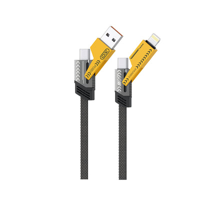 Καλώδιο Δεδομένων και Φόρτισης USB-A / USB-C - Lightning / USB-C XO Design NB283, 60W, 1m, Γκρι