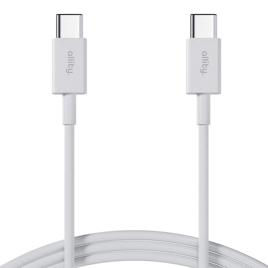 Καλώδιο Δεδομένων και Φόρτισης USB-C - USB-C Allity. AUC-03, 100W, 1m, Λευκό