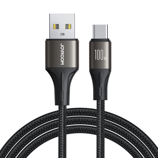 Καλώδιο Δεδομένων και Φόρτισης USB-A - USB-C Joyroom S-A25 Light-Speed, 100W, 1.2m, Μαύρο