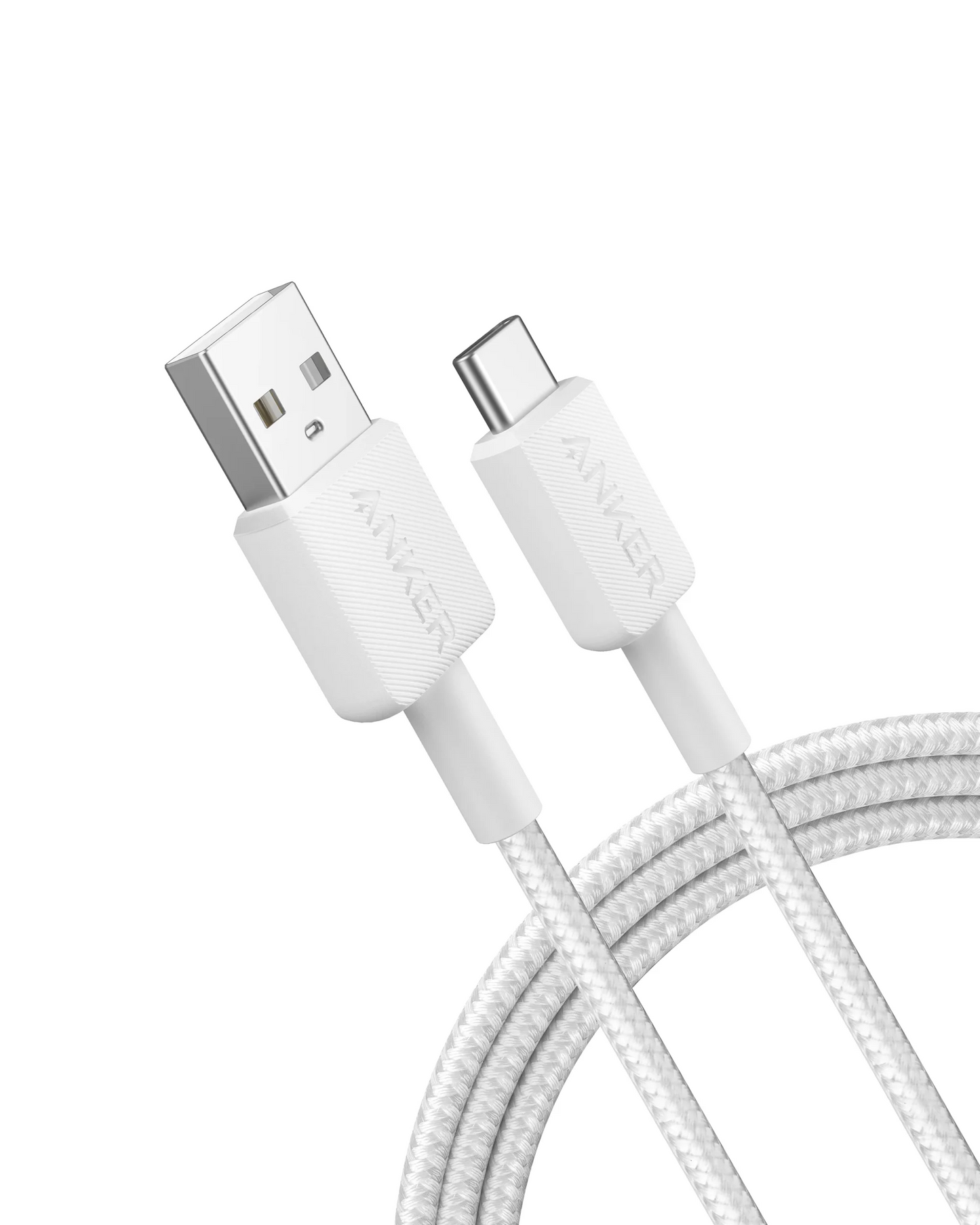 Καλώδιο Δεδομένων και Φόρτισης USB-A - USB-C Anker 322, 18W, 1.8m, Λευκό A81H6G21