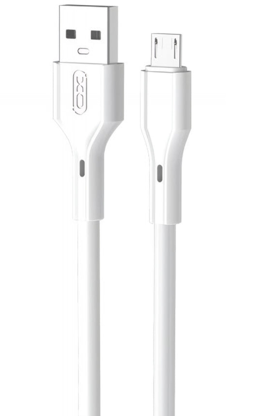 Καλώδιο Δεδομένων και Φόρτισης USB-A - microUSB XO Design NB230, 18W, 1m, Λευκό