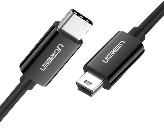 Καλώδιο Δεδομένων και Φόρτισης USB-C - miniUSB UGREEN US242, 18W, 1m, Μαύρο