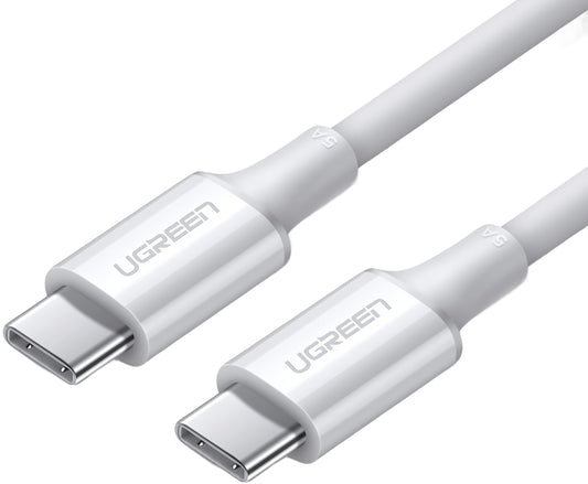 Καλώδιο Δεδομένων και Φόρτισης USB-C - USB-C UGREEN US300, 100W, 2m, Λευκό