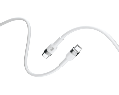 Καλώδιο Δεδομένων και Φόρτισης USB-C - USB-C Forever Flexible, 100W, 2m, Λευκό
