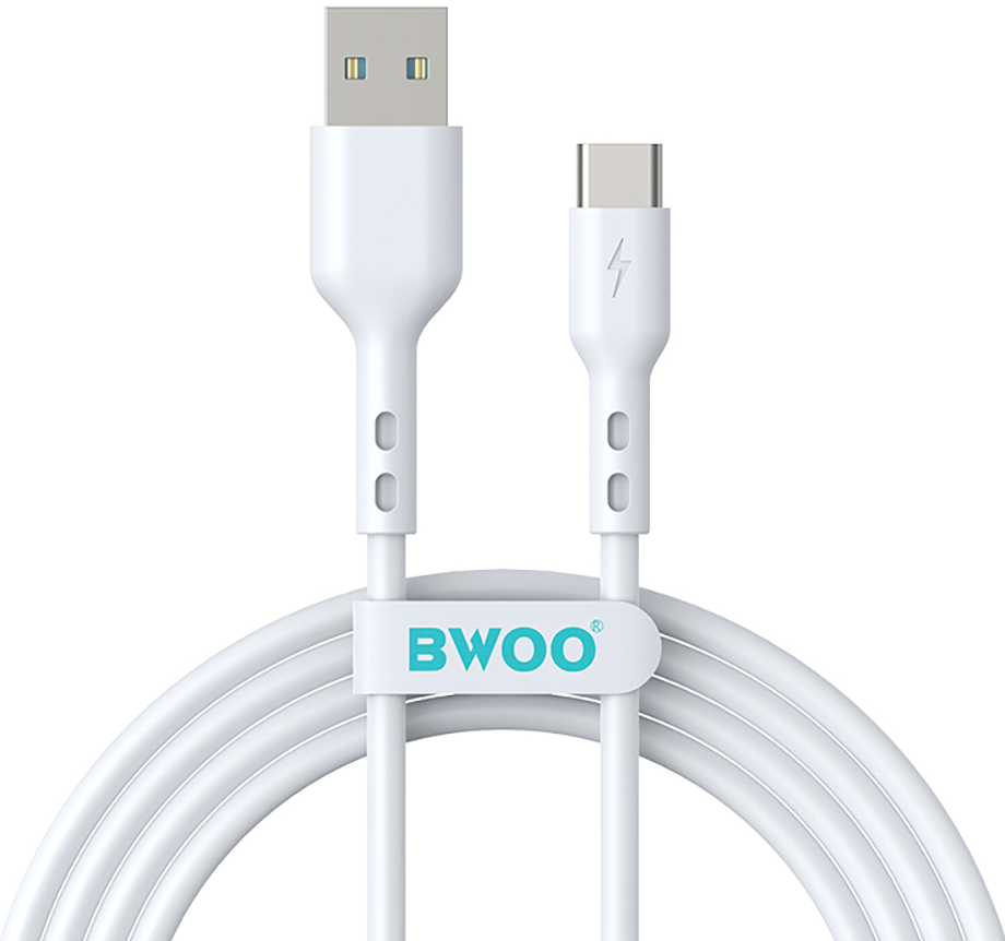 Καλώδιο Δεδομένων και Φόρτισης USB-A - USB-C BWOO X172C, 60W, 1m, Λευκό