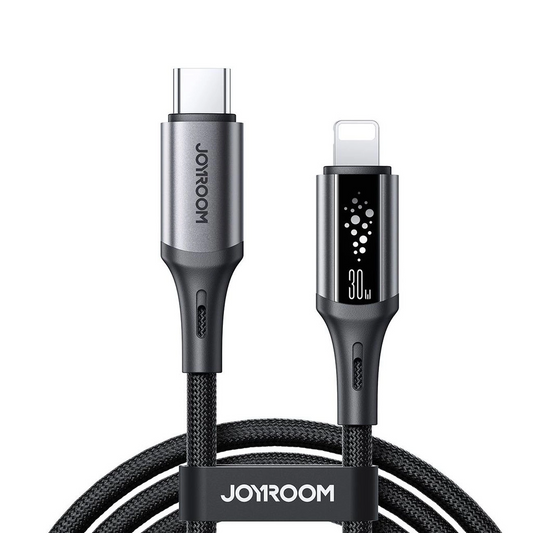 Καλώδιο Δεδομένων και Φόρτισης USB-C - Lightning Joyroom S-A60 StarTalk, 30W, 1.2m, Μαύρο