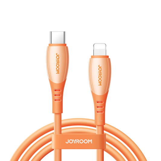 Καλώδιο Δεδομένων και Φόρτισης USB-C - Lightning Joyroom S-A59 Vibrant, 30W, 1.2m, Πορτοκαλί