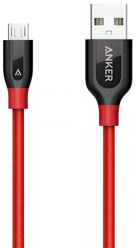 Καλώδιο Δεδομένων και Φόρτισης USB-A - microUSB Anker PowerLine+, 18W, 0.91m, Κόκκινο A8142G91