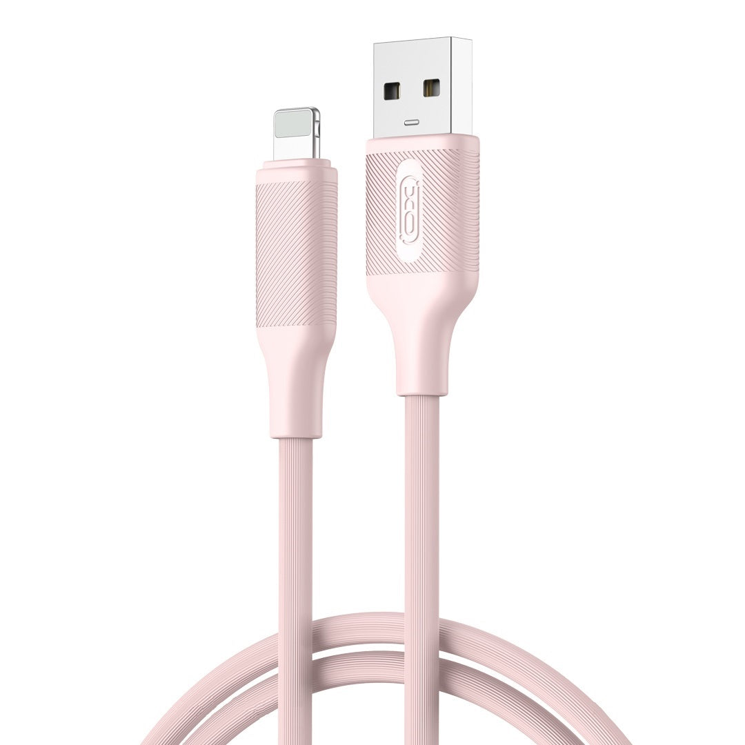 Καλώδιο Δεδομένων και Φόρτισης USB-A - Lightning XO Design NB265, 12W, 1m, Ροζ