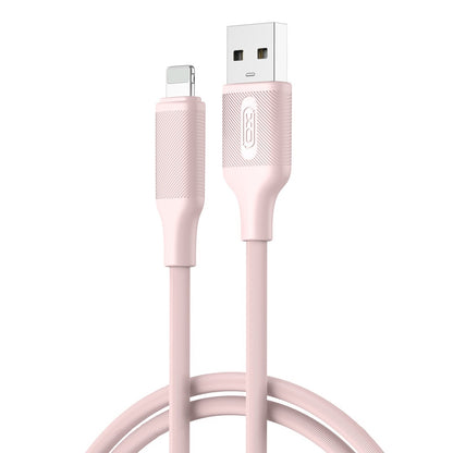 Καλώδιο Δεδομένων και Φόρτισης USB-A - Lightning XO Design NB265, 12W, 1m, Ροζ