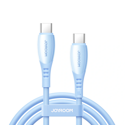 Καλώδιο Δεδομένων και Φόρτισης USB-C - USB-C Joyroom S-A59 Vibrant, 60W, 1.2m, Μπλε