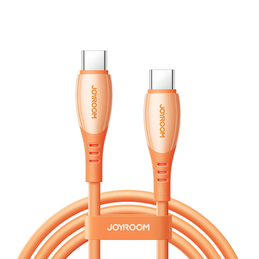 Καλώδιο Δεδομένων και Φόρτισης USB-C - USB-C Joyroom S-A59 Vibrant, 60W, 1.2m, Πορτοκαλί