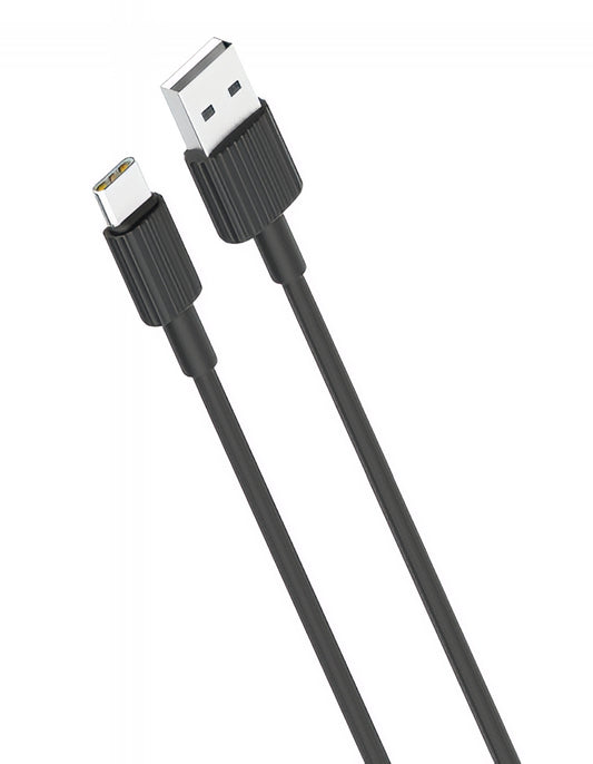 Καλώδιο Δεδομένων και Φόρτισης USB-A - USB-C XO Design NB156, 18W, 1m, Μαύρο