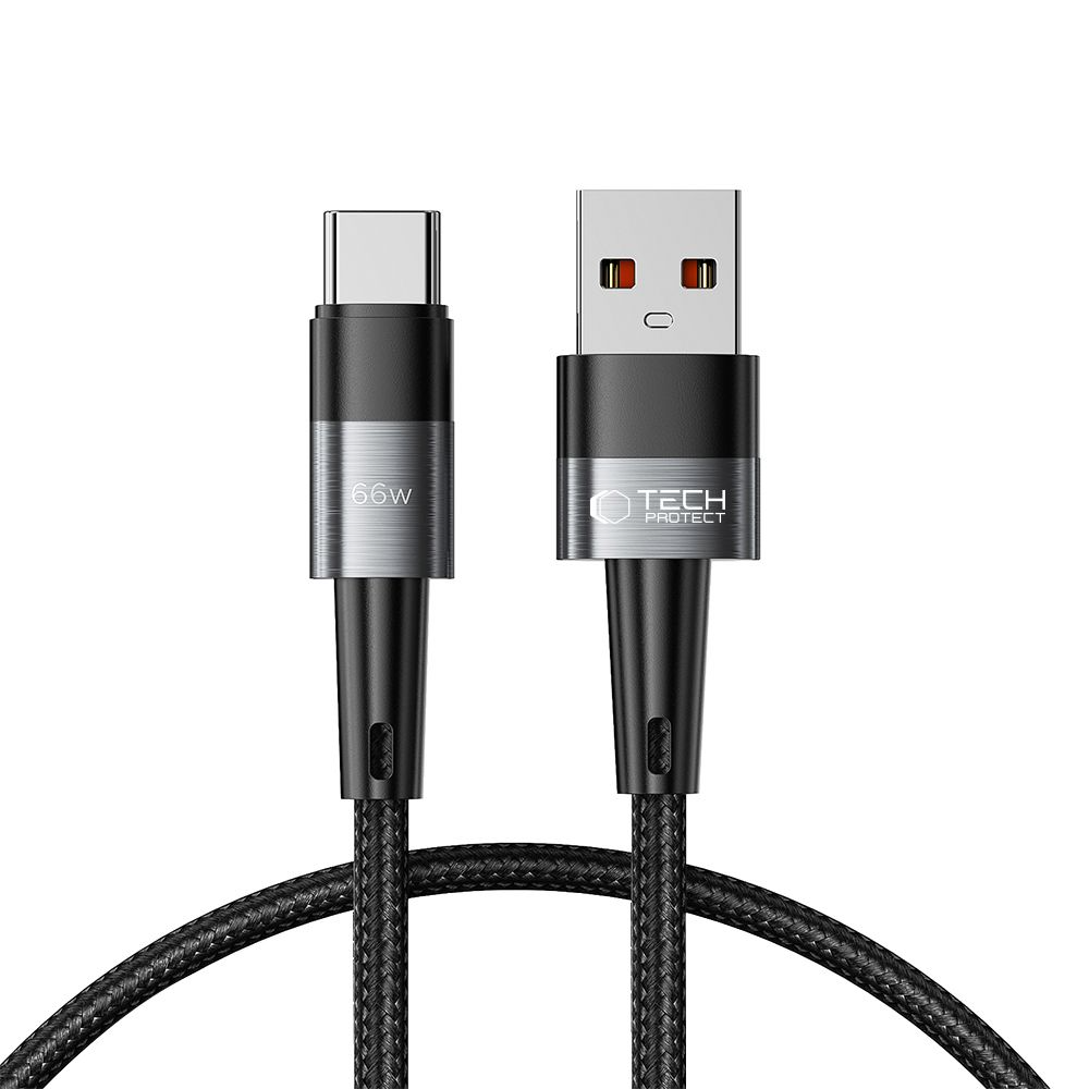 USB-A to USB-C Data and Charging Cable Tech-Protect Ultraboost, 66W, 0.5m, Gray
