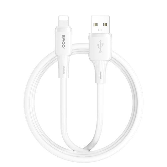 Καλώδιο Δεδομένων και Φόρτισης USB-A - Lightning BWOO X329L, 15W, 1μ, Λευκό