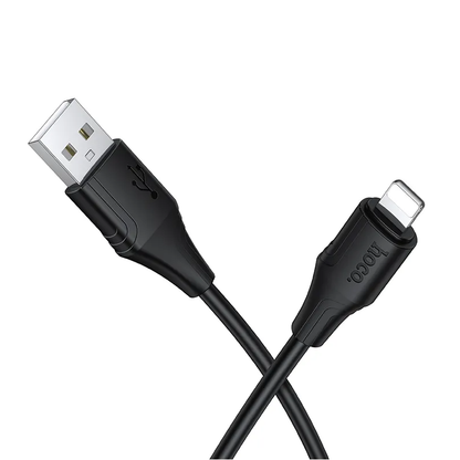 USB-A to Lightning Data and Charging Cable HOCO X124, 18W, 1m, Black
