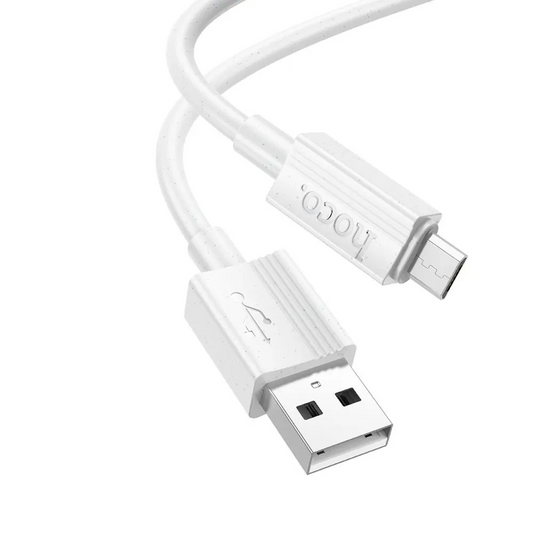 Καλώδιο Δεδομένων και Φόρτισης USB-A - microUSB HOCO X107, 18W, 1μ, Λευκό