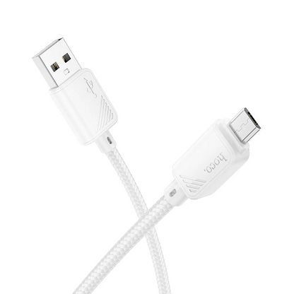 USB-A to microUSB Data and Charging Cable HOCO X113, 18W, 1m, White