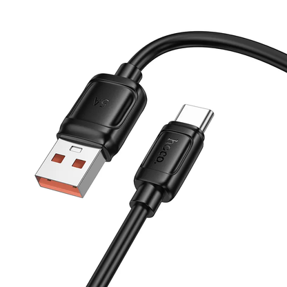 USB-A to USB-C Data and Charging Cable HOCO X115, 100W, 1m, Black