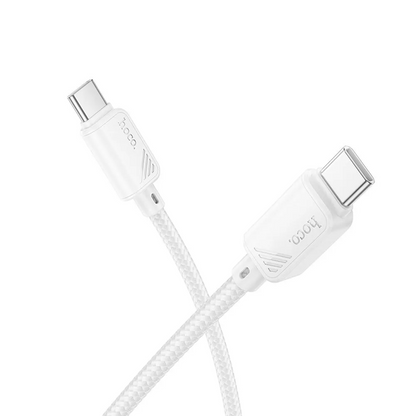 USB-C Data and Charging Cable - USB-C HOCO X113, 60W, 1m, White