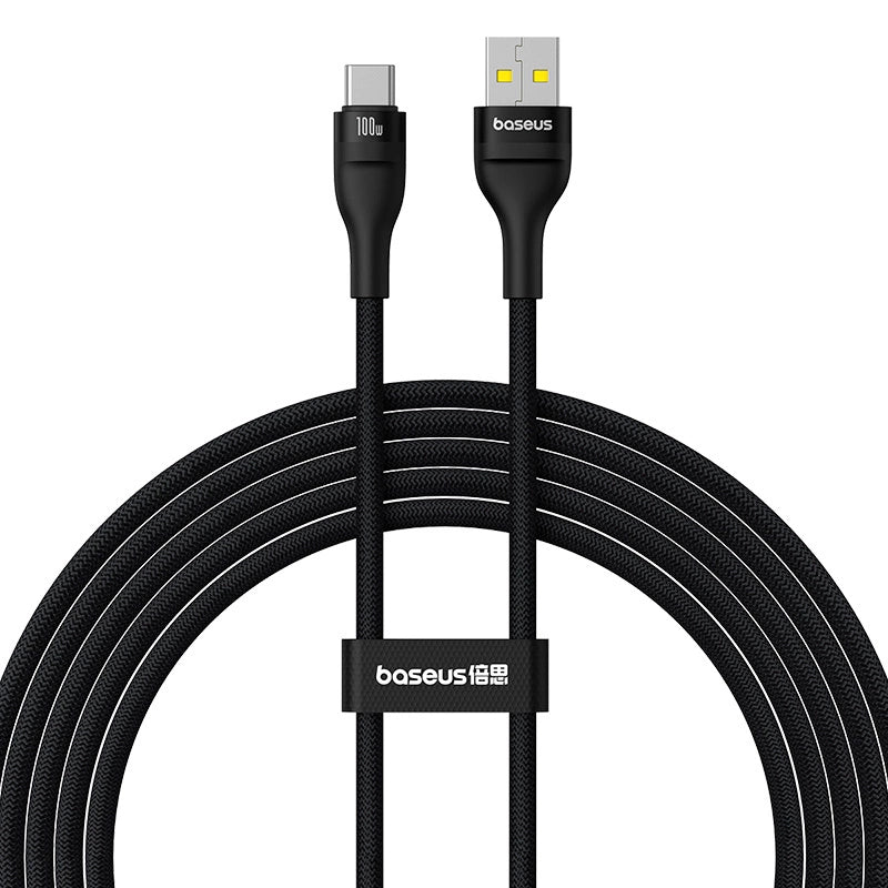 Καλώδιο Δεδομένων και Φόρτισης USB-A - USB-C Baseus Flash Series II, 100W, 2m, Μαύρο P10311804111-01