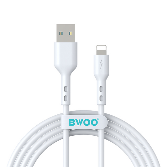 Καλώδιο Δεδομένων και Φόρτισης USB-A - Lightning BWOO BO-X172L-2M, 15W, 2μ, Λευκό