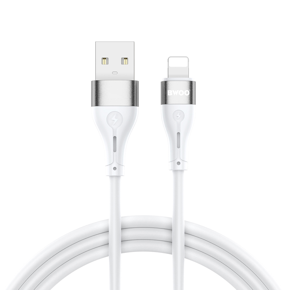 Καλώδιο Δεδομένων και Φόρτισης USB-A - Lightning BWOO X280L, 15W, 1μ, Λευκό